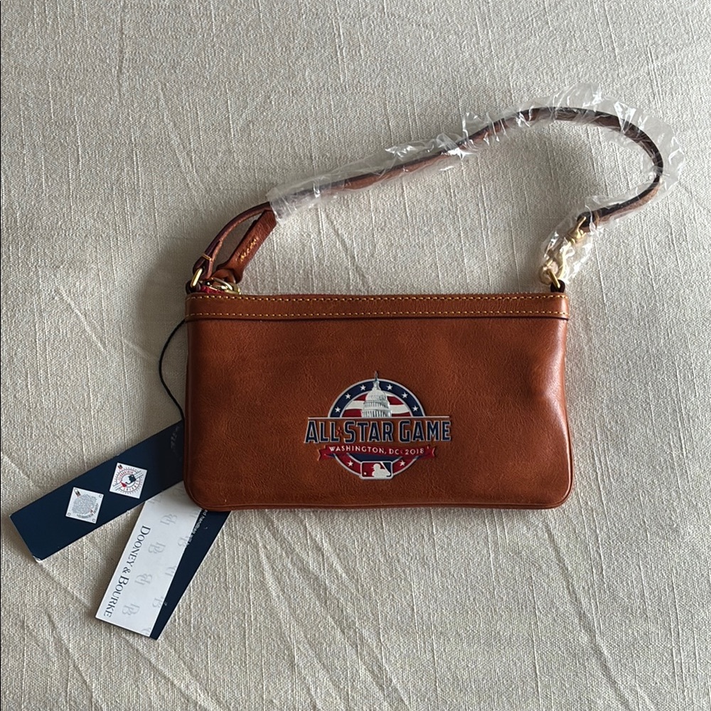 Dooney & Bourke Brown Leather Clutch Wristlet